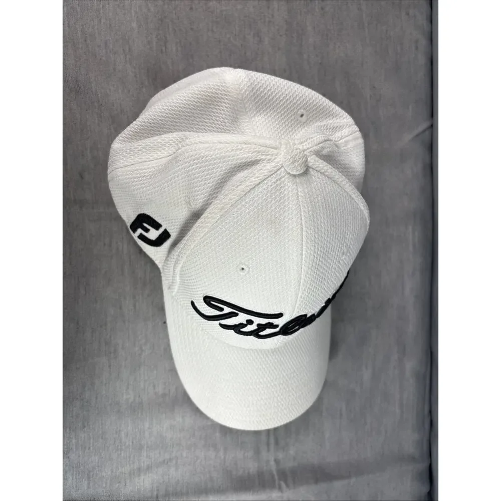 Titleist Pro V1 FootJoy Golf Hat White Size L/XL‎ Flex Fit Performance Outdoor